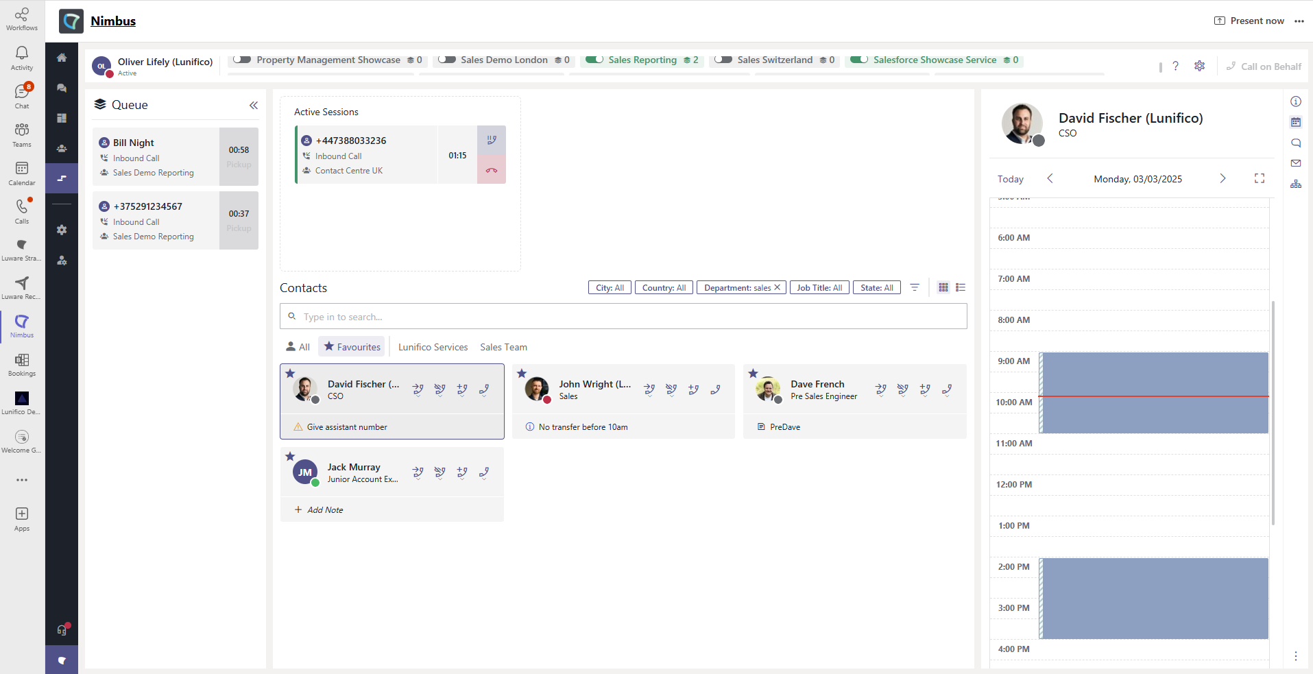 Attendant Console for Microsoft Teams Luware Attendant Console